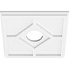 Ekena Millwork Embry Architectural Grade PVC Contemporary Ceiling Medallion, 12"OD x 3"ID x 4"C x 1"P CMP12EY-03000